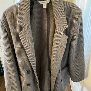 Old Navy Women's Gray Plaid Jacket
